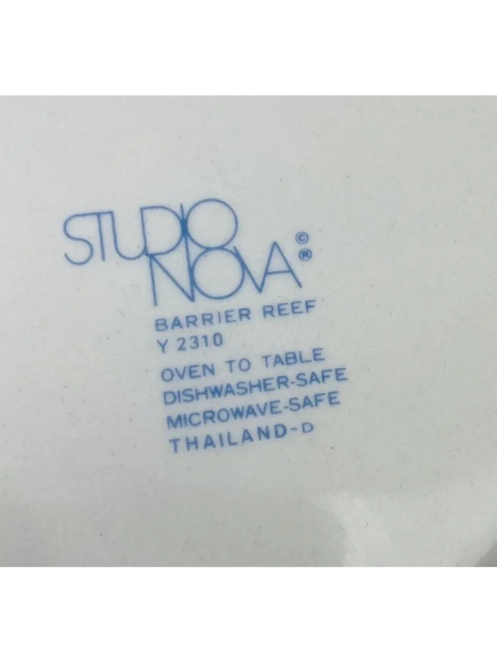 Studio Nova BARRIER REEF Y2310 Fish Aqua Tim Stoneware Soup Cereal Bowls Set 4